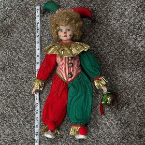 Amber Stone Fine Porcelain “The Jester” Collector Doll 1990 #3256